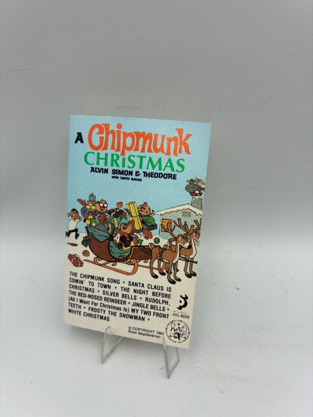 A Chipmunk Christmas Cassette Tape 1985 EMI Holiday Music COVER ONLY